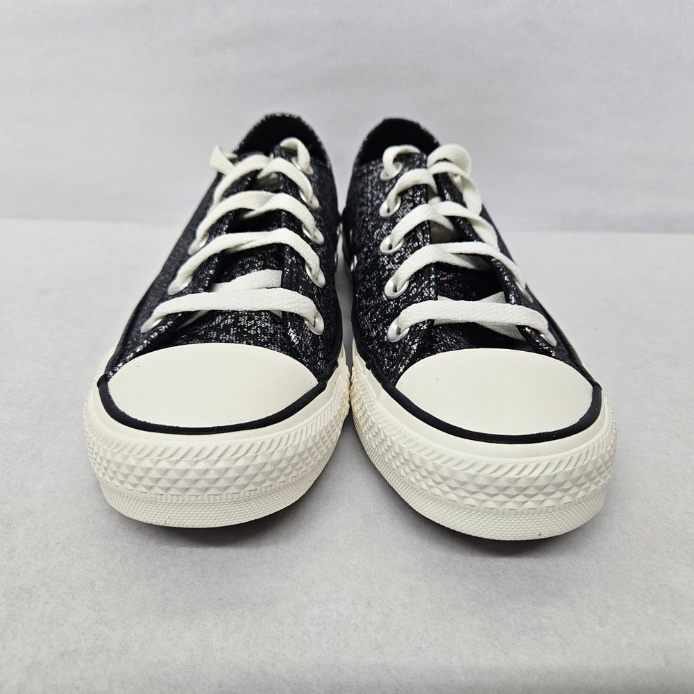 Converse Chuck Taylor All Star Oxfords A11138C Glitter Black Egret Women Size 6‎ - Picture 5 of 10